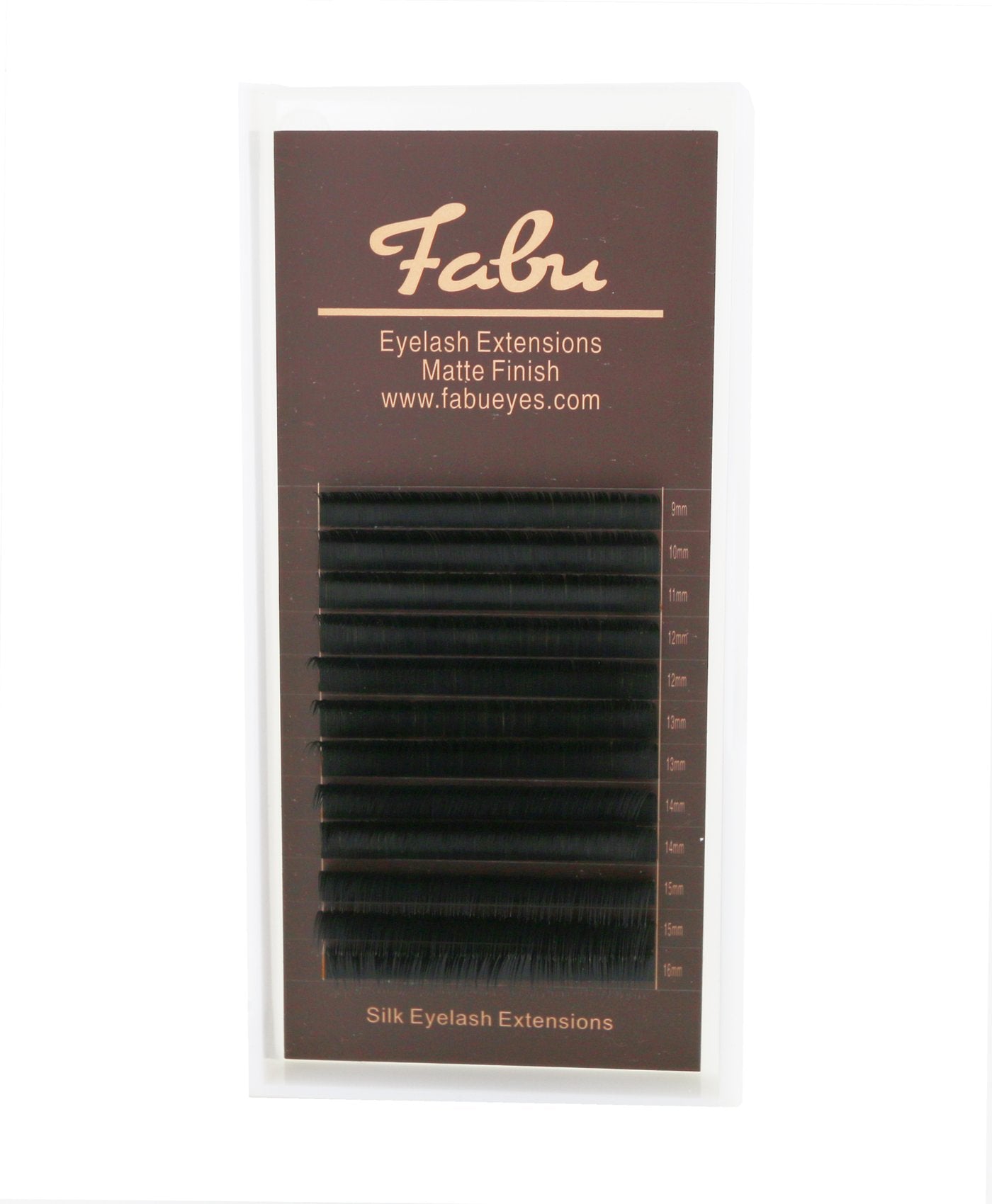 Fabu Individual Classic Eyelash Extensions, L+ Curl, Mix Tray (10mm-16mm)